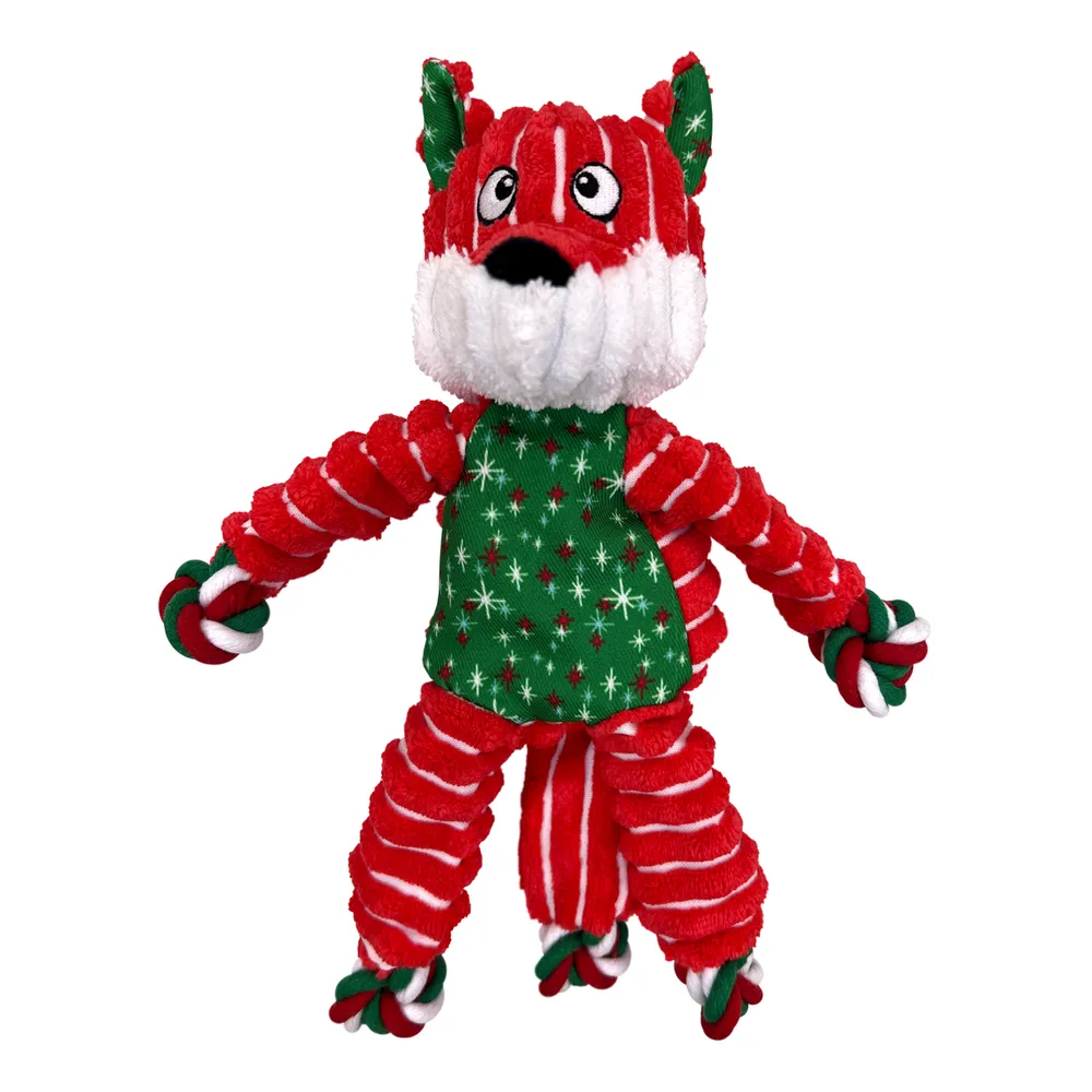 KONG Holiday FloppyKnots Fox S/M - jule hundelegetøj